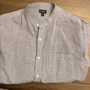 J CREW Mens Band Collar shirt